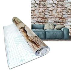 Papel de Parede Autoadesivo Vinilico Canjiquinha Pedra Rolo Lavavel Fo