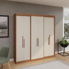 Guarda Roupa Casal 6 Portas Lugano Carvalho/Off White