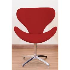 Poltrona Decorativa Swan Pé Giratório de Alumínio - Squadra Decor, Ver