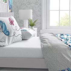 Lençol Percal Mais 2 Fronha Print Butterfly - ESPAÇO CASA CENÁRIO, CAS