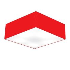 Plafon Quadrado Vivare Md-3002 Cúpula Em Tecido 15/50x50cm -