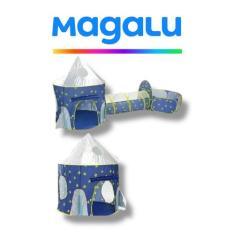 Barraca Infantil Toca Túnel Foguete Tent Menina e Menino, Azul