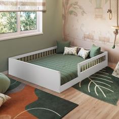 Cama Montessoriana Casal Affetto Branco - Completa Móveis