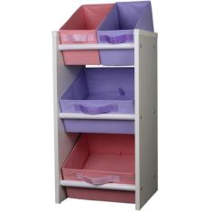 Organizador de Brinquedos Infantil Mini - Rosa e lilás - Organibox