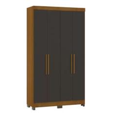 Guarda Roupa Eucamoveis Genova 4 Portas 2 Gavetas Freijo/nero