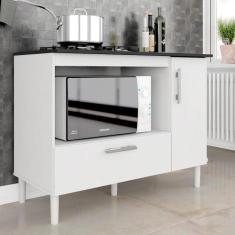 Balcão Para Cooktop Mila 1 Pt 1 Gav Branco - Móveis Arapongas - A Móve