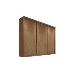 Guarda Roupa Casal Diamond Londres 3 Portas de Correr 6 Gavetas MDF Freijó Cumaru Móveis Novo Horizonte