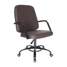 Cadeira Para Escritório Para Obesos Até 200Kg Marrom - Design Office M