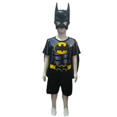 Kit Fantasia Infantil Batman + Máscara Plástica