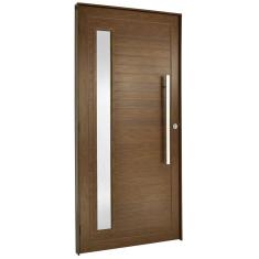 Porta Lambril de Giro com Puxador e Visor Direita Topsul 210x90cm Esquadrisul Marrom