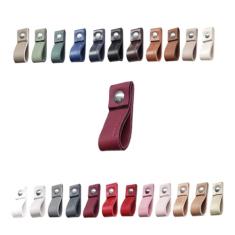 Kit com 16 Puxadores Dobi Parafuso para Móveis Armário Guarda Roupa Gaveta Porta Baús Caixas Bandeja Cesto Tábua - Cor Textura de Couro…