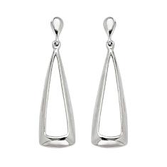 Brinco Pendurado Em Prata Com Ródio.