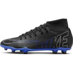 NIKE Tênis de futebol masculino, Preto cromado Hyper Royal, 42
