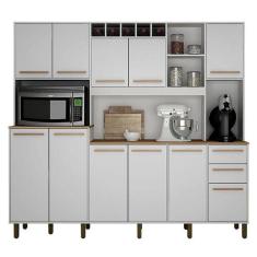 Armário De Cozinha Petra Branco Cinamomo - Valdemóveis