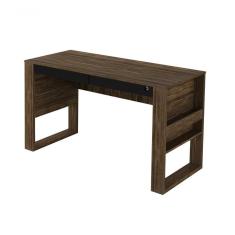 Escrivaninha Me4144 2 Gavetas Tecnomobili Nogal/preto Nogal / Preto