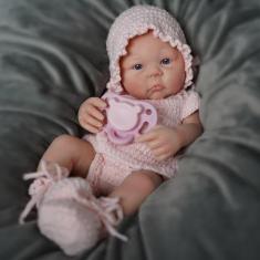 Bebê Reborn Boneca Silicone Sólido 35cm Brastoy Original Pode Tomar Ba