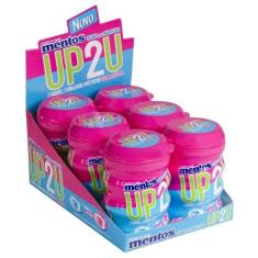 Chicle Mentos Garrafa Up2U Tutti Fruti e Menta - Embalagem com 6 Unida