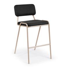 Banqueta Ipê Aço Carbono Dourado - Drop mobiliário