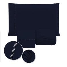 Lençol Queen Percal 400 Fios 3 Peças Toque Acetinado Basic - Ibitinga 