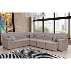 Sofá Magno 2.57x3.32m de Canto, Retrátil e Reclinável - Sofisticato, a