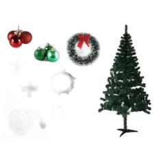 Árvore De Natal Decorada 1,80cm 320 Galhos Com 7 Itens