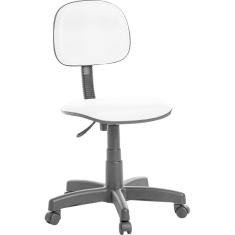 Cadeira Secretaria Branca - Malha Poliéster - Base Giratória