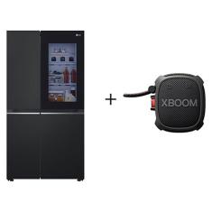 Combo LG Geladeira SxS InstaView 647L Black Inox 220V + Caixa de som Bluetooth  XBOOM XG2 Bluetooth à prova d'água - GC-V257SQV2.XG2BK