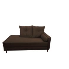Divã Recamier Berlim 1,80 Cm Lado Direito Suede Marrom