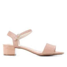 Sandália Moleca Salto Grosso Baixo Feminina-Feminino