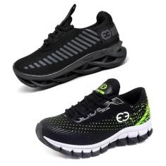 Tênis Masculino Infantil Conforto Solado Trança Kit 2 Pares-Masculino