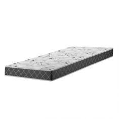 Colchão Solteiro 188x78x15cm Espuma D-28 Viero Xadrez Preto