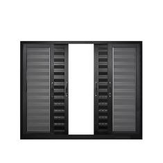 Janela de Alumínio Veneziana 100x100cm 6 Folhas Suprema Hale Esquadrias Preto