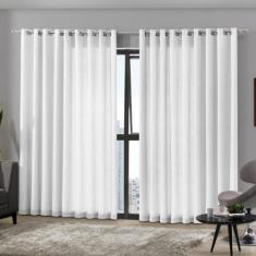 Cortina Duplex Monaco Bella Janela Corta Luz 4,20 x 2,30, BRANCO