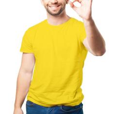 Camiseta Masculina Amarela Moda Básica - Original Uniformes, Amarelo, 