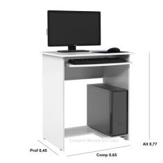 Mesa de Computador Pratica Plus Branco - Comprar Moveis para sua Casa 