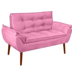 Namoradeira Opala Elegante Suede Rose - Kibarato Móveis