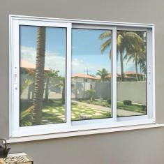 Janela Elite 3 Folhas Moveis Sequenciais 120 X 150 Vidro Liso - Brimak