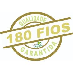 Jogo Lençol Casal Ponto Palito 4 PC 100% Algodão 180 Fios BRANCO - MIG