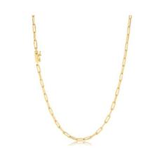 Cordão Banhado A Ouro 18K Cadeado 3Mm Super Luxo - Mk Jóias