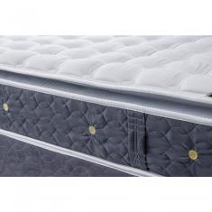 Cama Box + Colchão Castor Queen Super Luxo Light Stress One Face Pocket 158x198x54cm