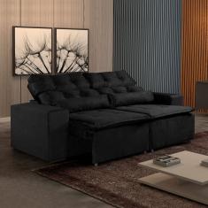 Sofá Retrátil E Reclinável 3 Lugares 194cm Libra Kasacomigo Estofados Azul