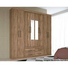 Guarda Roupa 8 Portas E 4 Gavetas C- Espelho Nápoles Atacama - Santos Andirá