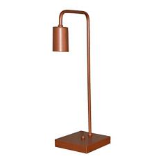 Abajur Luminaria De Mesa - Estilo Retrô Ideal para escritório, home office, sala, quarto (Cobre)