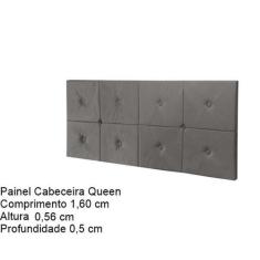 Painel Cama Box Botão Queen 1,60 Elegance Cor Cinza Comprar - Comprar 