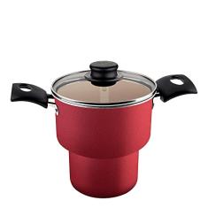 Cuscuzeira De Alumínio Com Revestimento Interno De Antiaderente Tramontina Turim Vermelho 14cm