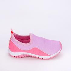 Tênis Infantil Feminino Kidy Flex Rosa Branco
