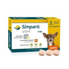 simparic antipulgas para Cães de 1,3 a 2,6Kg - 5mg - 3 comprimidos - Z