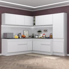 Armário Cozinha Completa de Canto Veneza Multimóveis V2102, Branco