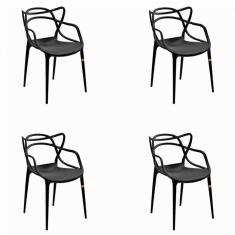 Conjunto 4 Cadeiras Allegra Preto