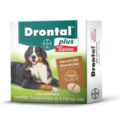 Vermifugo Para Cães Drontal Plus 35Kg 2 Comprimidos - Bayer